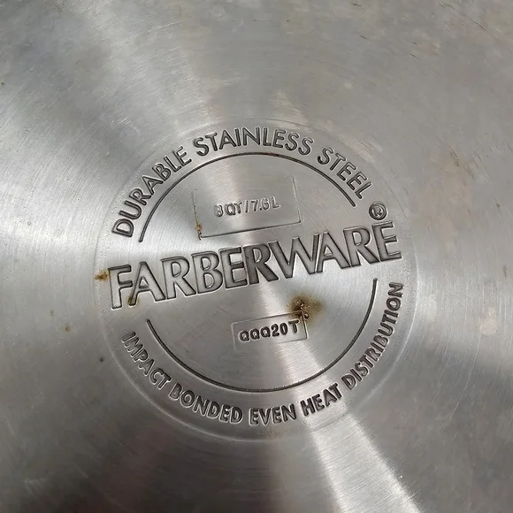 FARBERWARE Stainless Steel Impact Bonded 8QT Stock Pot W/Glass LID - Picture 4 of 4